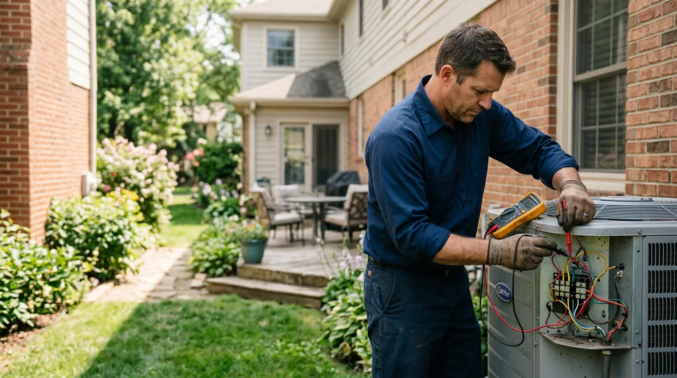 HVAC technician working near Pettus, TX